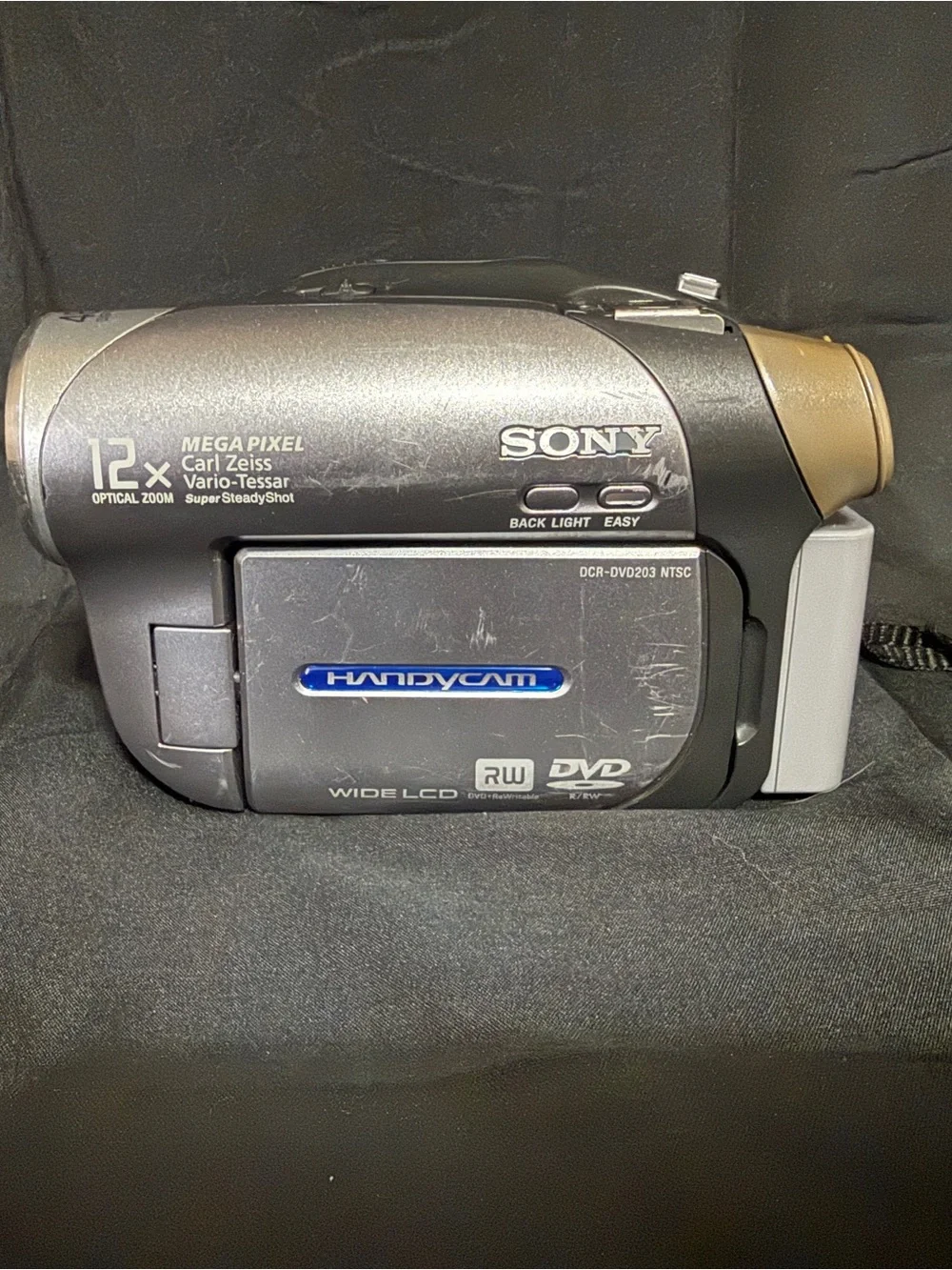 Sony Black and Silver Handycam Camcorder with Remote & Cables
